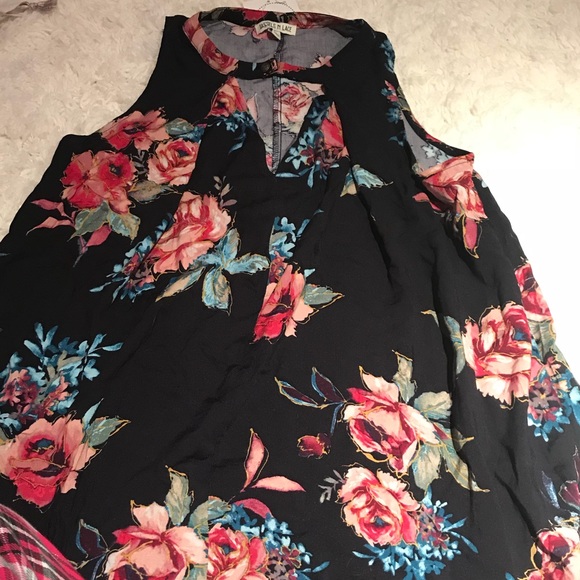 tassels n lace flowy floral dress - Picture 3 of 4